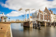 Classic Draw Bridge In Haarlem, Netherlands