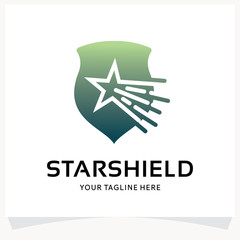 Sticker - Star Shield Logo Design Template Inspiration