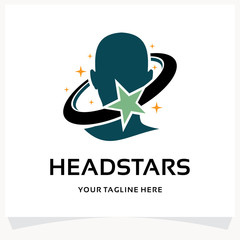 Sticker - Head Star Logo Design Template Inspiration