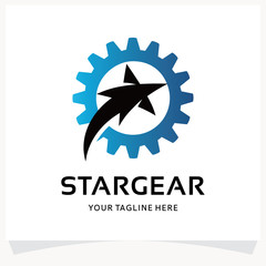 Wall Mural - Star Gear Logo Design Template Inspiration