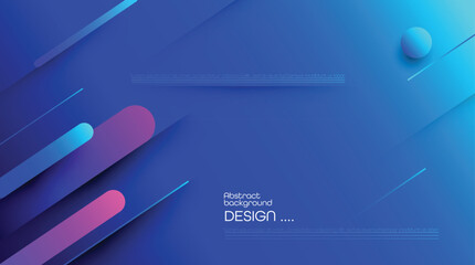 Wall Mural - abstract dynamic motion of geometric shape, pattern composition. colorful gradient background. vecto