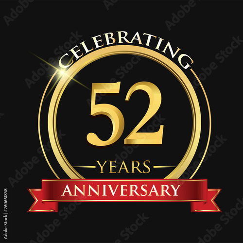 Fotografía Celebrating 52 years anniversary logo