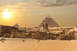 The Giza Pyramid Complex, view on the Great Sphinx, Egypt
