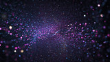 Fototapeta  - Abstract blue and violet blurred lights. Fantasy colorful holiday sparkle background. Digital fractal art. 3d