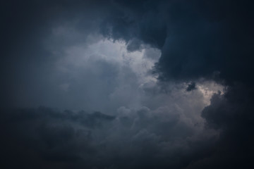 Wall Mural - heavy storm cloud on dramatic moody dark sky
