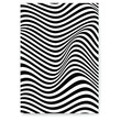 Abstract layout with wavy twisted background. Pattern from lines, halftone effect. Black and white modern art texture. Minimalistic design. Template for poster, banner, cover, postcard, stickers