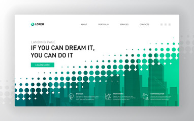 Landing page template for business