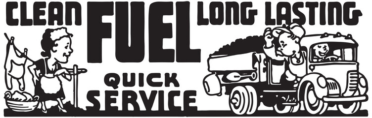 Wall Mural - Fuel Quick Service - Retro Ad Art Banner