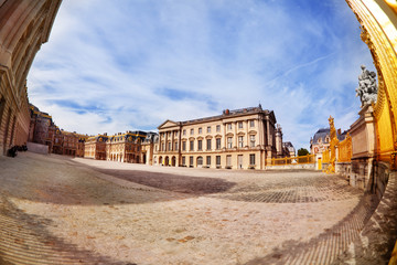 Wall Mural - Versailles Palace courtyard at sunny day in France