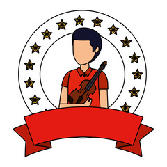 Wall Mural - professional violinist avatar character