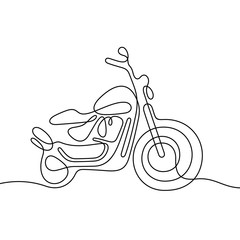 Motorcycle continuous line vector illustration