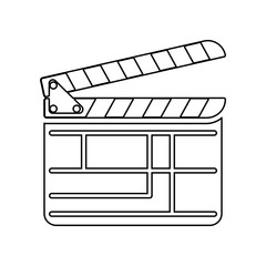 Canvas Print - clapperboard icon. Element of Equipment photography for mobile concept and web apps icon. Outline, thin line icon for website design and development, app development