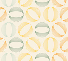 Retro Style Seamless Pattern Wired Circles Clear Shades