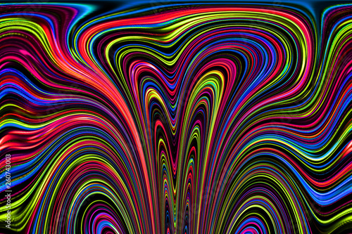 Color lines and curves creates fantastic pictures Wallpaper Mural