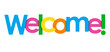 © Web Buttons Inc - WELCOME! colorful typography banner
