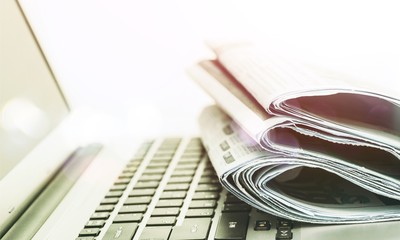 Canvas Print - Newspaper backdrop texture, business background