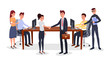 © Pavlo Plakhotia - Successful business meeting vector illustration