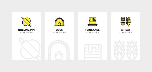 Poster - BAKERY LINE ICON SET