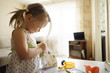 © Svetlana - ..little girl playing at home with toys