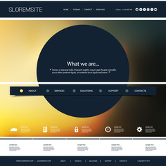 Wall Mural - Abstract Colorful Website Design Template for Your Business with Minimalist Geometric Shape 