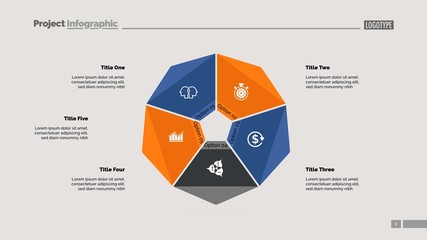 Cycle Diagram with Five Options Template