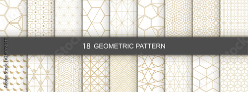 Mata magnetyczna Zestaw bez szwu wzorów geometrycznych. Abstrakcjonistyczny geometryczny sześciokątny graficzny projekt druku 3d sześcianów wzór. Bezszwowe geometryczny wzór kostki.