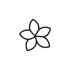 Wall Mural - Plumeria line icon