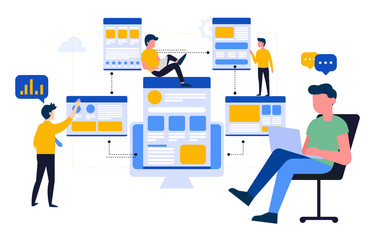 Colourful vector illustration of an open source