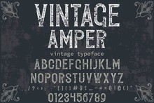 Vintage FontColorful Comics Retro Typeface. Vector Illustration