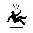 Man falling down from height vector pictogram