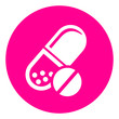 Pills medication vector icon