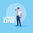 © djvstock - labour day celebration with police