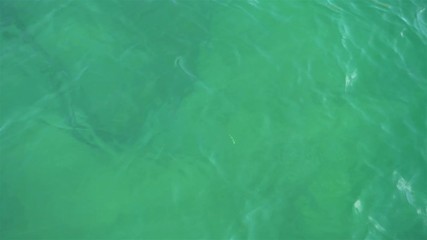 Wall Mural - Emerald clean water wave flowing in slow motion abstract background
