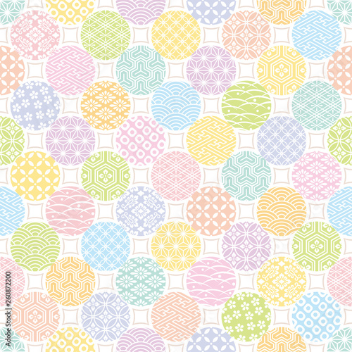 和風背景 水玉 伝統文様 カラフル Stock Vector Adobe Stock 和風背景 水玉 伝統文様 カラフル Stock Vector Adobe Stock
