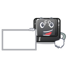 Sticker - With board button f9 isolated in the mascot