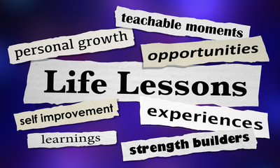Life Lessons Personal Growth News Headlines 3d Illustration