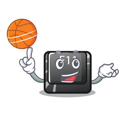 Sticker - With basketball f11 button installed on mascot keyboard