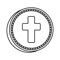 Sticker - first communion cross icon