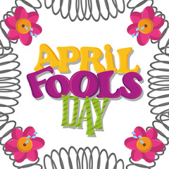 Wall Mural - April fools day card