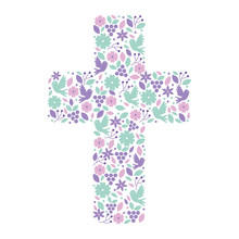 First Communion Cross Floral Decoration