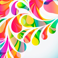 Wall Mural - abstract colorful arc-drop background. vector.