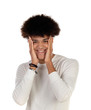 © Gelpi - Surprised guy with afro hairstyle