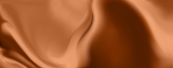 Leinwandbilder - Abstract Background with Flowing Salted Caramel. Vector Sweet Texture. Background for Packaging Design and Advertisement
