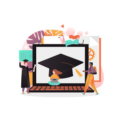 Wall Mural - online education vector concept for web banner, website page