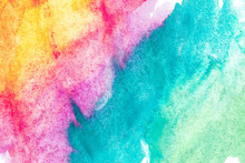 Abstract Watercolor Art Hand Paint On White Background. Watercolor Background