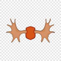 Wall Mural - Elk horns icon in cartoon style isolated on background for any web design 