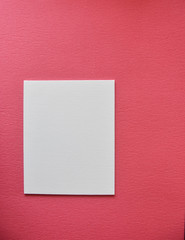 Poster - white primed canvas on pink background