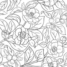 Camellia Vector Pattern