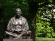 Geneva, Switzerland. 07/31/2009. Statue of Mahatma Gandhi in the Ariana Park