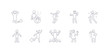 © CoolVectorStock - simple gray 10 vector icons set such as exhausted human, fantastic human, fat human, free fresh frustrated full editable vector icon pack